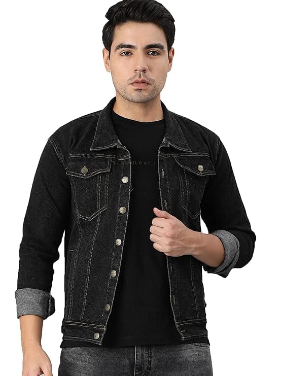 VOXATI Men's Denim Short Length Jacket