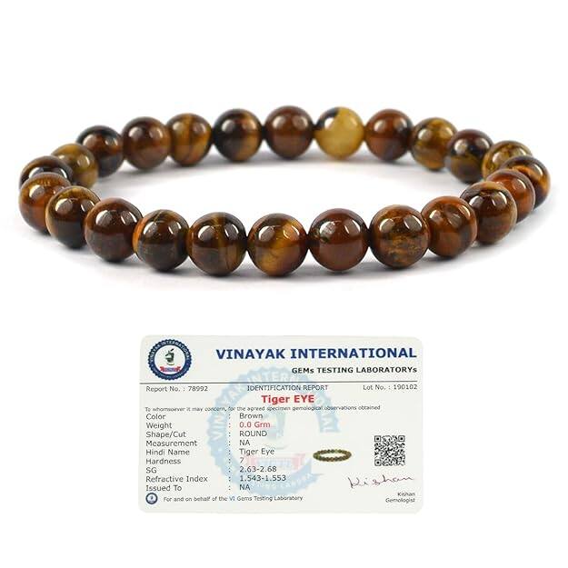 Reiki Crystal Products Certified Tiger Eye Bracelet