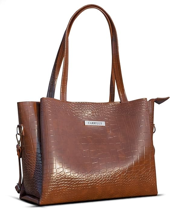 Carrylux Croco Pattern Tote Bags For Women