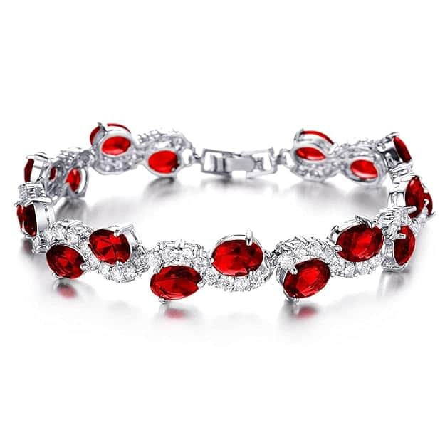 Shining Diva Fashion Latest Stylish Platinum Plated Bracelet