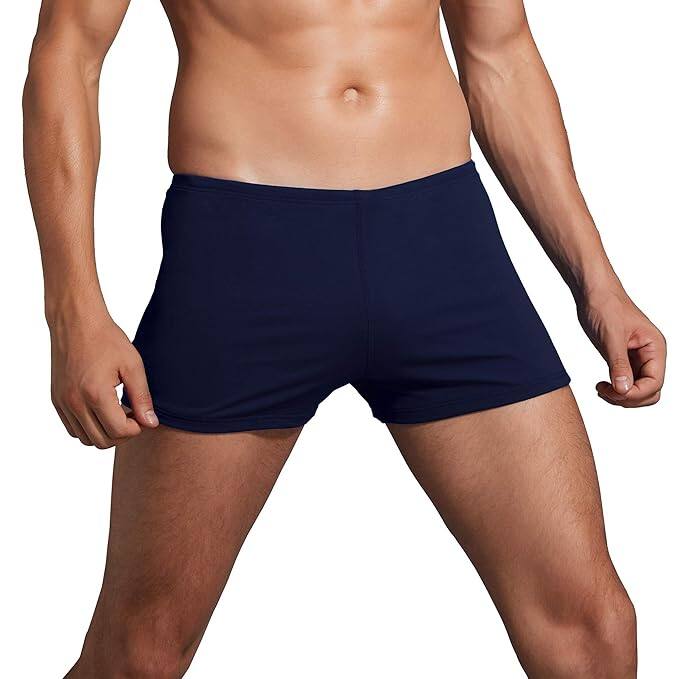 Pantalones cortos Leshang con pierna cuadrada para hombre, cómodos trajes de baño para hombre, hechos de tela de poliéster PBT