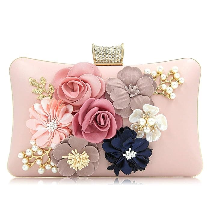 INOVERA (LABEL) Women's Floral Evening Clutch Ladies Party bag