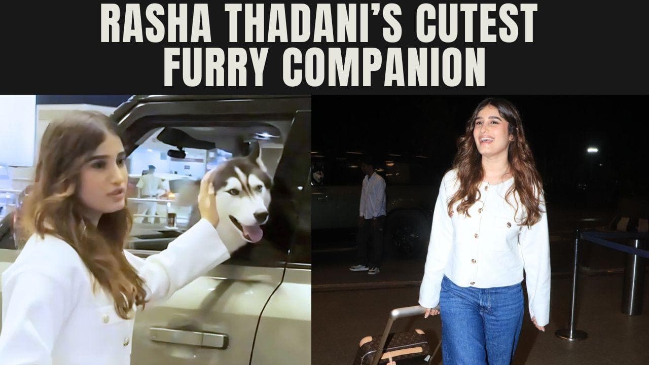 Rasha Thadani’s stylish airport look with her furry companion wins hearts [Video]