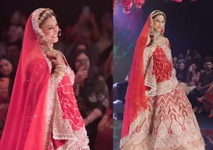 Hina Khan walks the ramp in a beautiful bridal look amid breast cancer treatment, netizens call her brave [Watch]