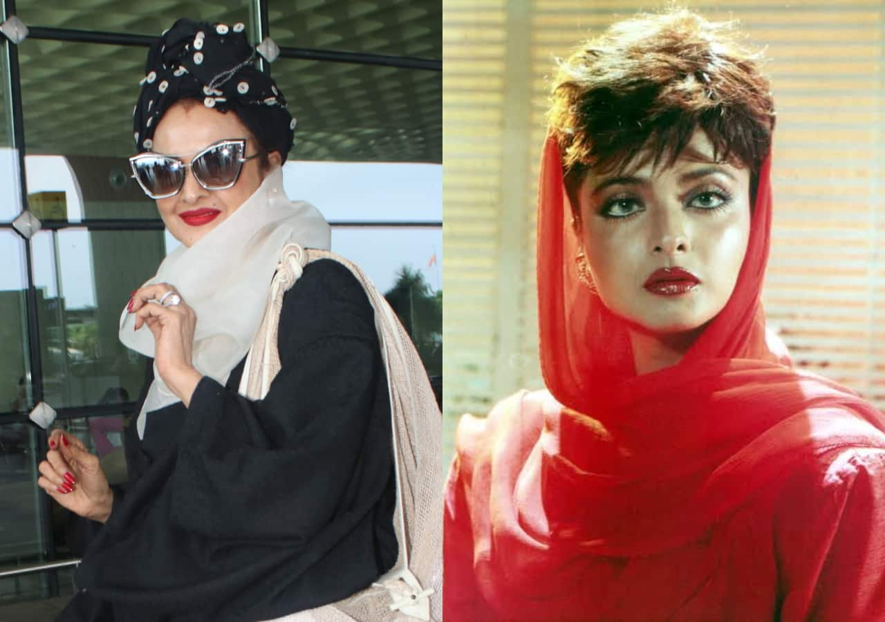 Rekha travels back in time, dons Khoon Bhari Maang look as she leaves for IIFA 2024, See photos and video