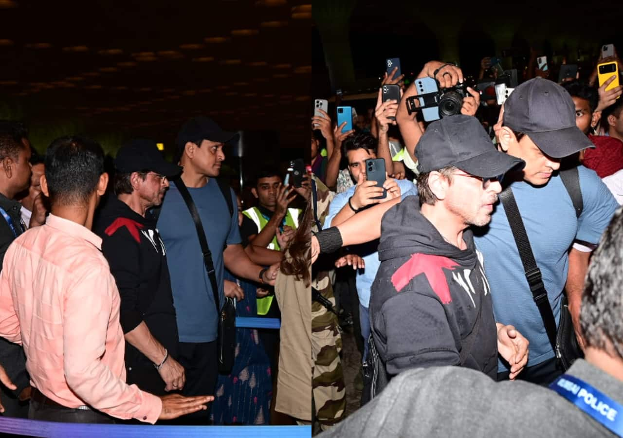 Shah Rukh Khan gets mobbed at the airport as bodyguards protect him; netizens react, 'Are people crazy' [Watch]