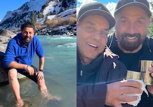 Sunny Deol enjoys jalebis and hot drinks with dad Dharmendra in the mountains, Bobby Deol reacts