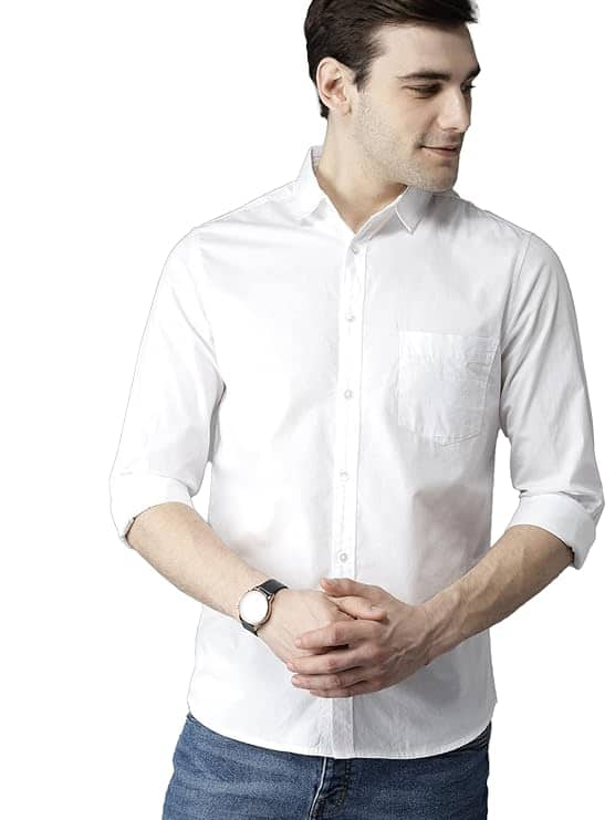 Dennis Lingo Men's Solid Casual Shirt