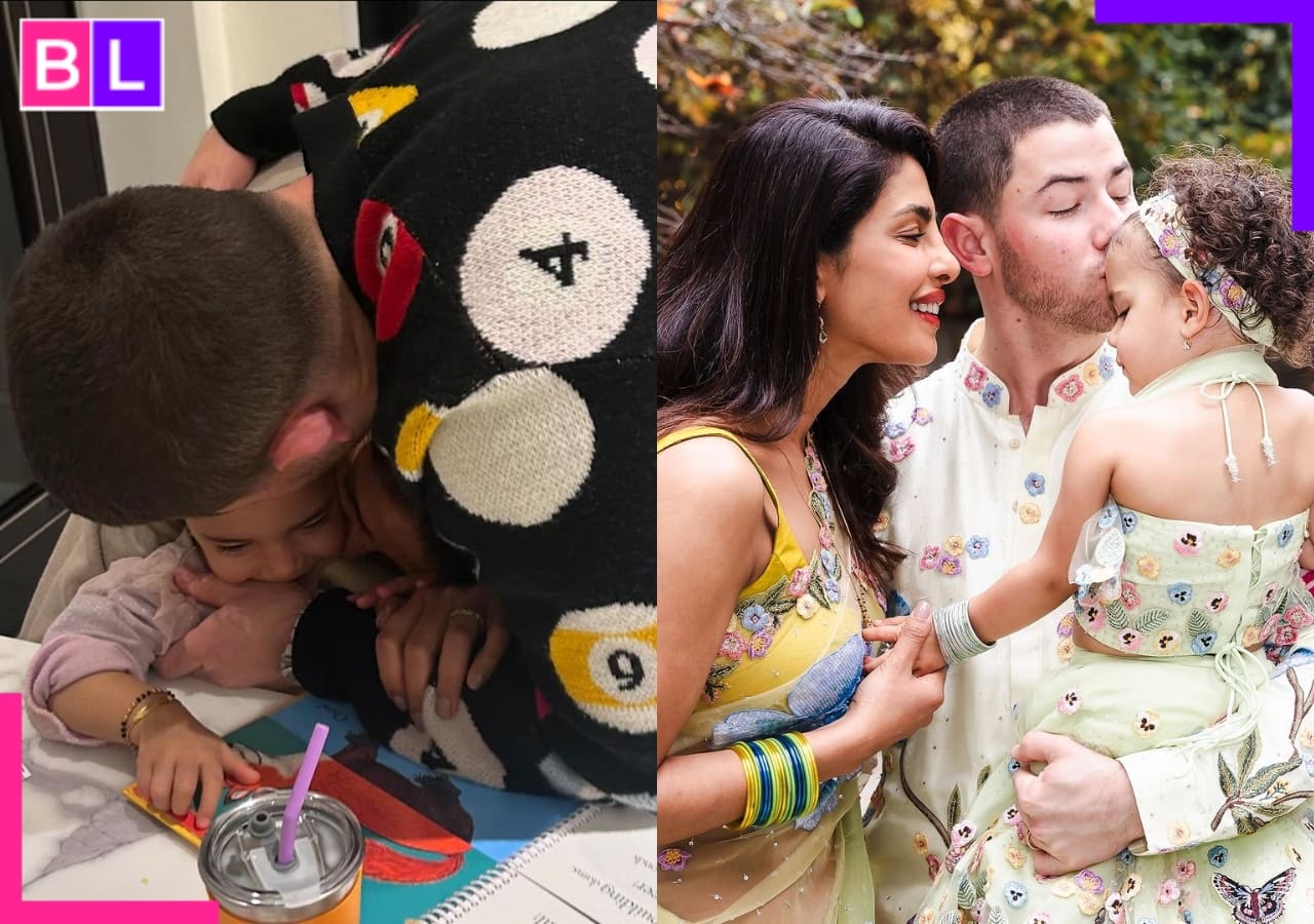 Priyanka Chopra shares an adorable photo of Nick Jonas kissing daughter Malti Marie as they celebrate ‘Thanksgiving’