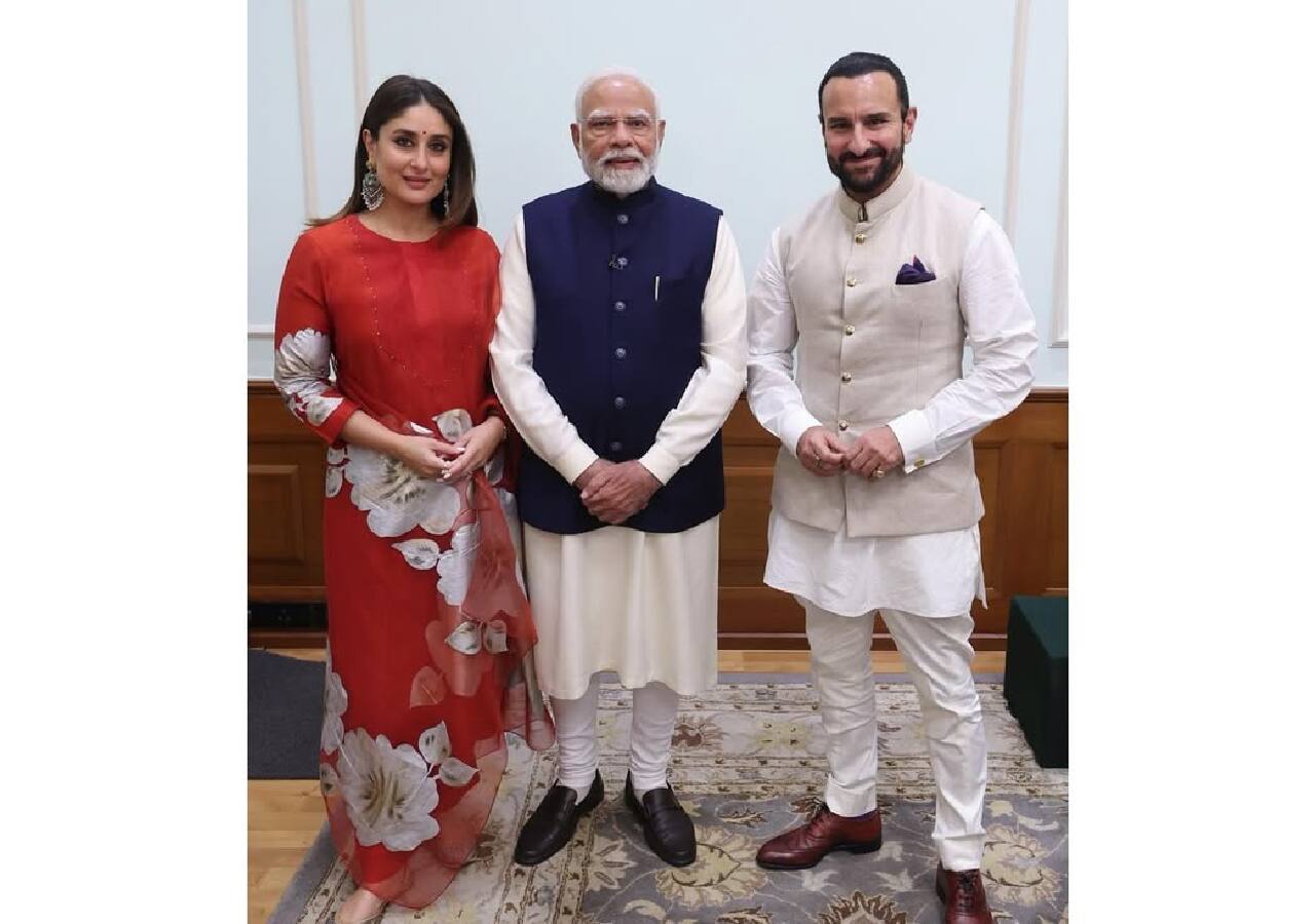 Kareena Kapoor Khan and Saif Ali Khan with PM Modi