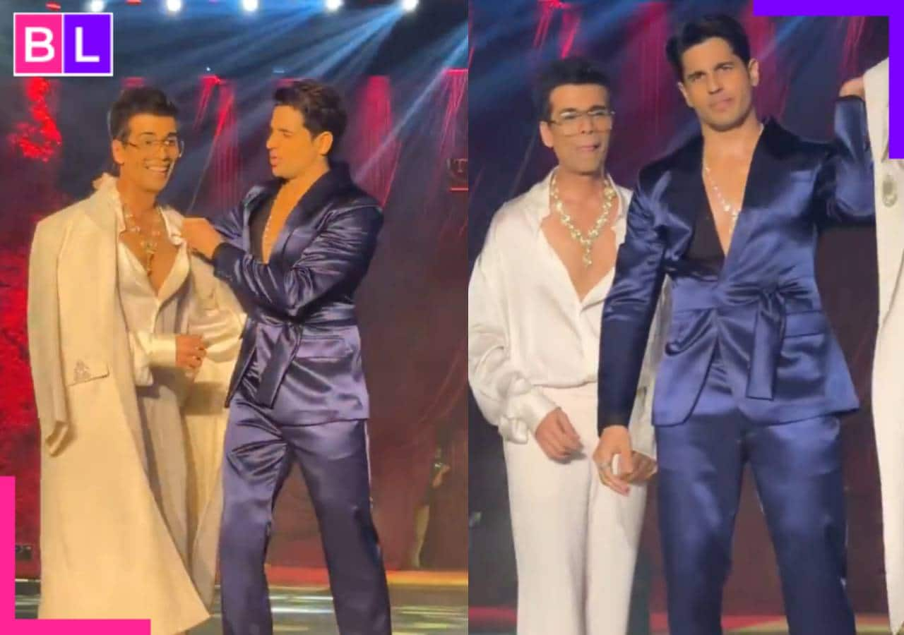 Karan Johar shocks fans with drastic weight loss as he hits the runway with Sidharth Malhotra; watch viral video