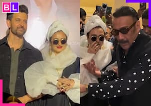 Rekha leaves Hrithik Roshan blushing, kisses Alka Yagnik and shares a heartwarming moment with Jackie Shroff; watch viral videos
