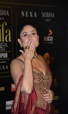 लाल रंग की मखमली साड़ी में करीना ने बिखेरा हुस्न का जलवा, तस्वीरें ऐसी कि नहीं हटेंगी नजर