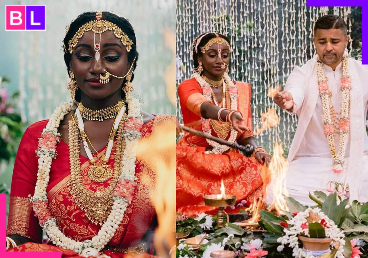 Black woman breaks stereotypes as she chooses red Banarasi saree for her ‘sanatani’ wedding in viral photos Black woman breaks stereotypes as she chooses red Banarasi saree for her ‘sanatani’ wedding in viral photos
