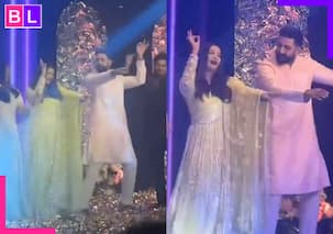 Aishwarya Rai, Abhishek Bachchan set the stage on fire with their Kajra Re dance at a wedding, Watch viral video