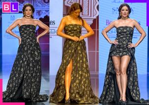 नताशा स्टेनकोविक ने रैंप वॉक के दौरान खोले स्कर्ट के बटन, फोटोज देख लट्टू हो जाएंगे फैंस