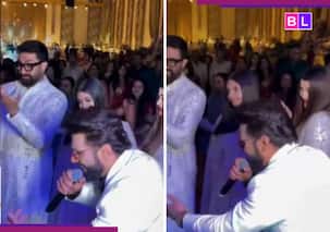 Abhishek Bachchan and Aishwarya Rai groove to Rahul Vaidya singing Kajra Re with daughter Aaradhya Bachchan [Watch]
