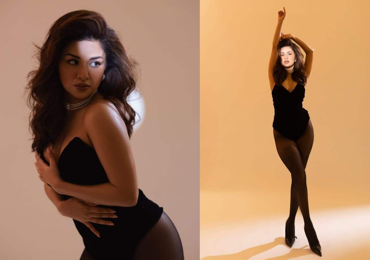 Avneet Kaur in a black Bodysuit