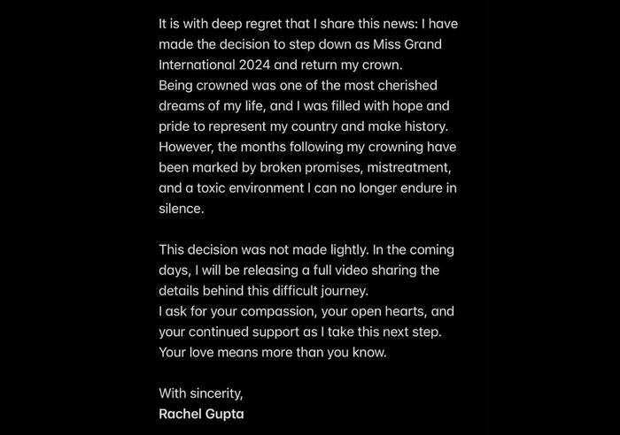 Rachel Gupta Disclosure