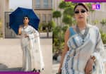 नीली छतरी, व्हाइट साड़ी में Surbhi Chandna ने बिखेरा हुस्न का जलवा, शाही अदाओं ने जीता फैंस का दिल