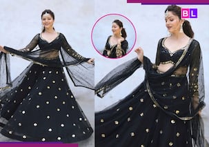 ब्लैक लहंगे में कहर ढाती दिखीं Rubina Dilaik, हर लुक में लगी सुपरहॉट, फैंस बोले- ''ये तो रैंप पर...''