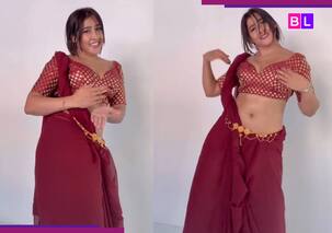 Sofia Ansari ने रेड साड़ी में जमकर लचकाई पतली कमरिया, मराठी मुलगी बनकर... देखें Photos