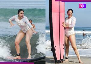 सुमोना चक्रवर्ती की बाली वेकेशन की तस्वीरें वायरल, कपिल शर्मा की ऑनस्क्रीन वाइफ ने समंदर में सर्फिंग के लिए मजे