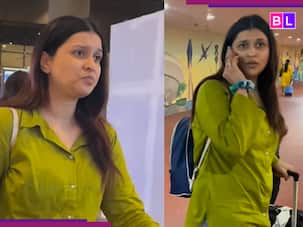 Mannara Chopra fights tears, looks devastated as she get clicked at the airport post father’s demise; fans show support