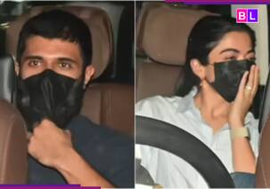 Rashmika Mandanna, Vijay Deverakonda spotted leaving in same car, hide their face with mask [Watch viral video]