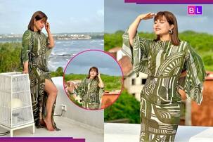 बीच व्यू, बिंदास स्टाइल! समंदर किनारे ग्रीन हाई स्लिट ड्रेस में हिना खान का स्टनिंग लुक, तस्वीरों ने लगाई इंटरनेट पर आग