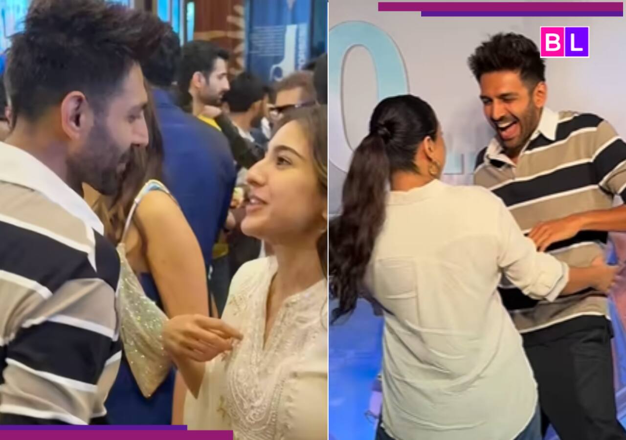 Kartik Aaryan gives ex Sara Ali Khan a warm hug, leaves Vidya Balan shocked as he... [Watch viral video]