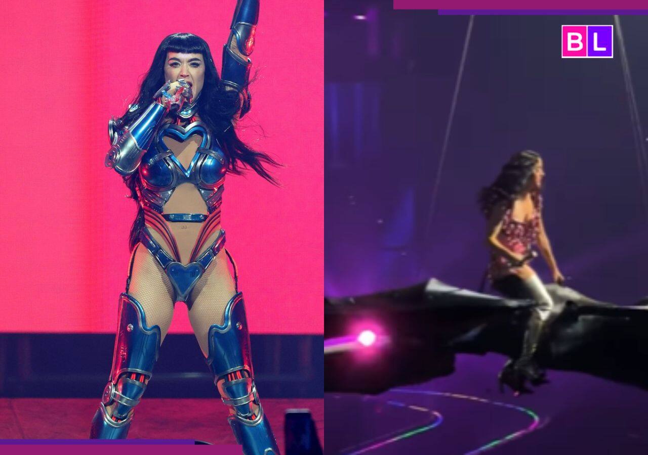 Katy Perry narrowly escapes falling on fans after tour prop malfunctions mid-air during...; fans freak out at…