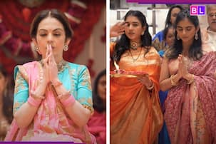 Nita Ambani is an epitome of grace in NEW look; Radhika Merchant, Isha Ambani and Shloka Mehta ace TRADITIONAL avatar as they attend...