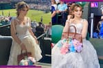 Urvashi Rautela SHINES at Wimbledon 2025, carries four Labubus dolls with a Birkin handbag