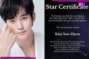 Amid Kim Sae Ron scandal, Kim Soo Hyun gets a star named in his honour for...