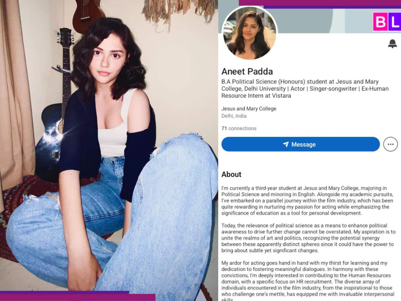 El perfil Sayyara Star Anit Paddar LinkedIn se vuelve viral, revela su viaje académico y profesional