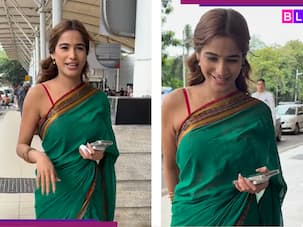 Poonam Pandey makes heads turn as she visits Kamakhya temple during a spiritual visit