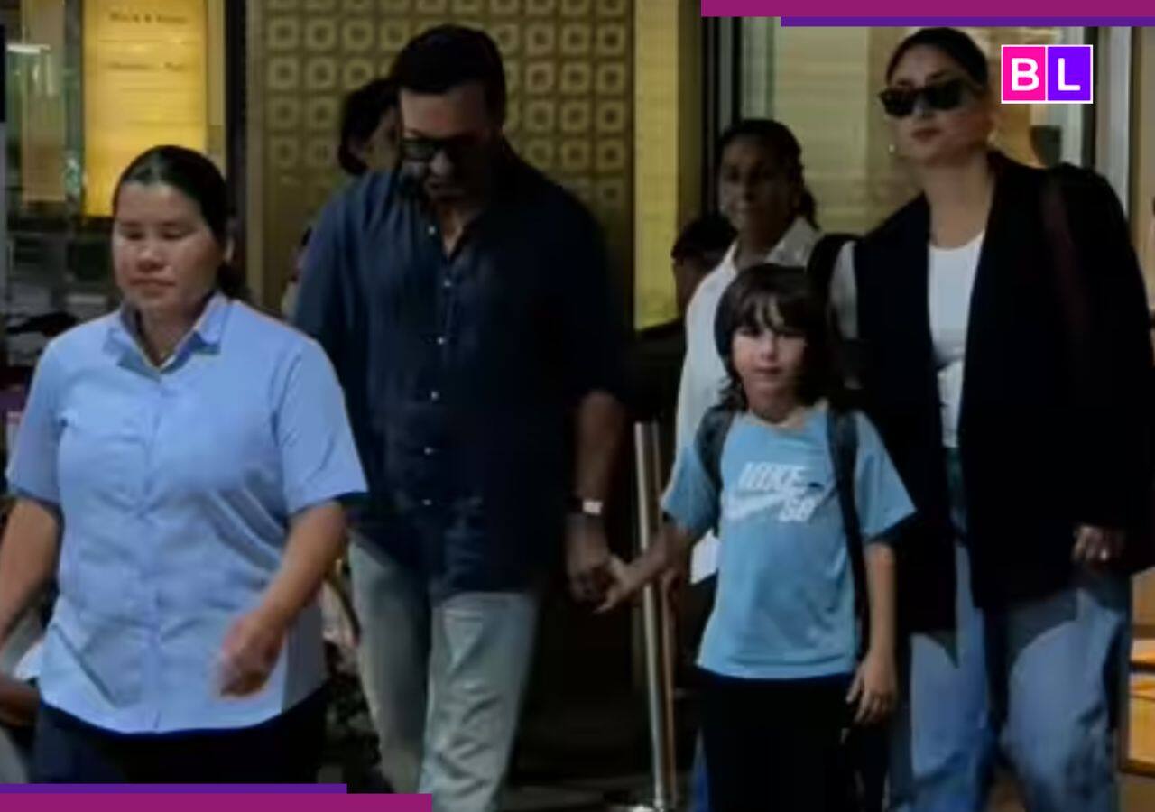 Saif, Kareena Spotted at Airport with Kids After Attack