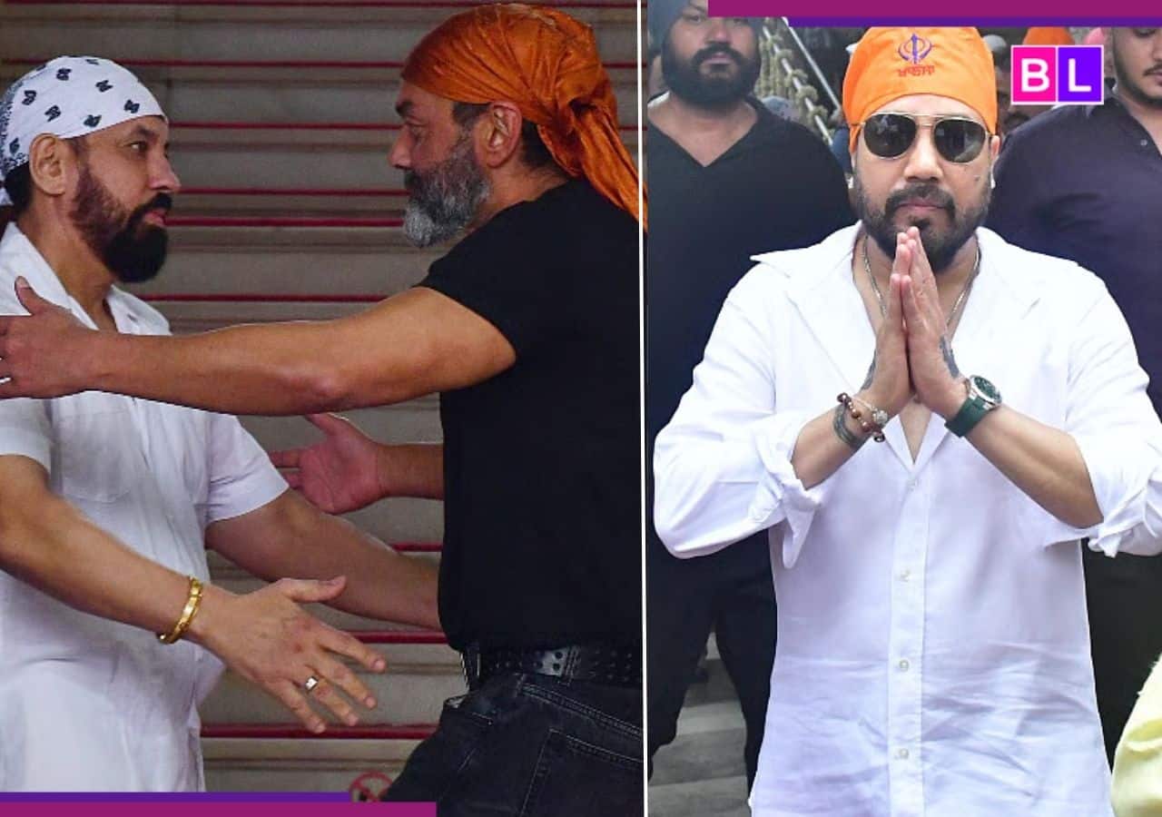 Bobby Deol consoles Salman Khan's bodyguard Shera during his father's prayer meet;  Mika Singh, Daisy Shah spotted [Watch video]