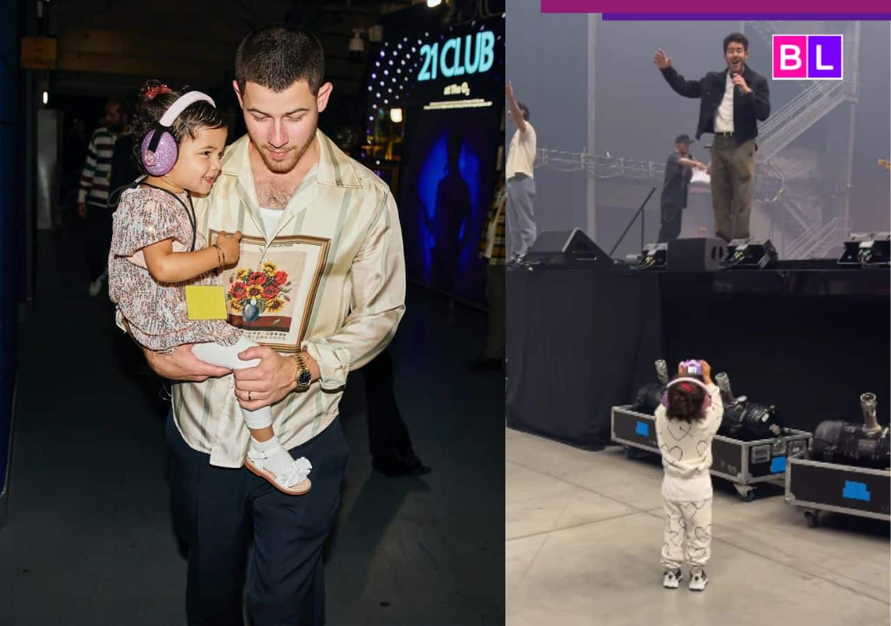 Malti Marie Films Dad Nick Jonas at Concert