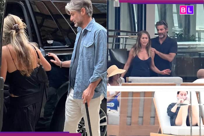 Jennifer Aniston and Jim Curtis step out for a double date with...