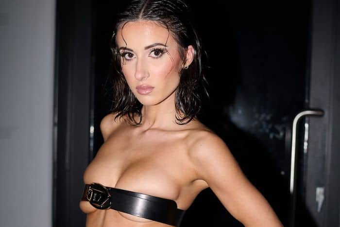 Angelina Censori nude bodysuit look