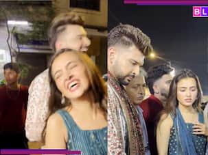 Tejasswi Prakash-Karan Kundrra GROOVE  to dhol beats during Ganapati Visarjan, fans call them...