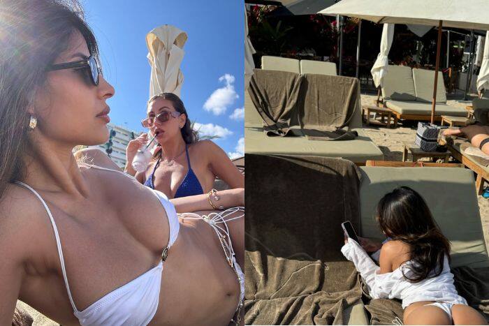 व्हाइट बिकिनी में बढ़ाया इंटरनेट का पारा