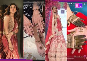 करवा चौथ आते ही बॉलीवुड की इन हसीनाओं पर चढ़ा प्यार का खुमार, हाथों पर रचाई पिया के नाम की मेहंदी