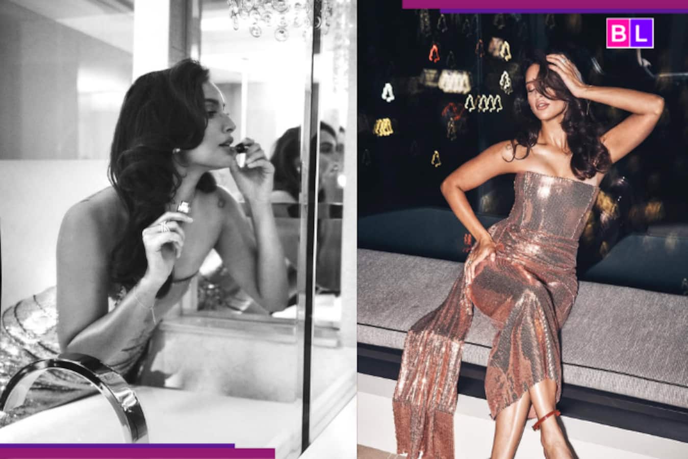 Vestido de lentejuelas trumpless en las fotos virales de Tripti Dimri, los fanáticos no pueden ...