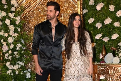 Ramesh Taurani Diwali Bash: Hrithik Roshan-Saba Azad serve couple goals as they...; look stunning in...