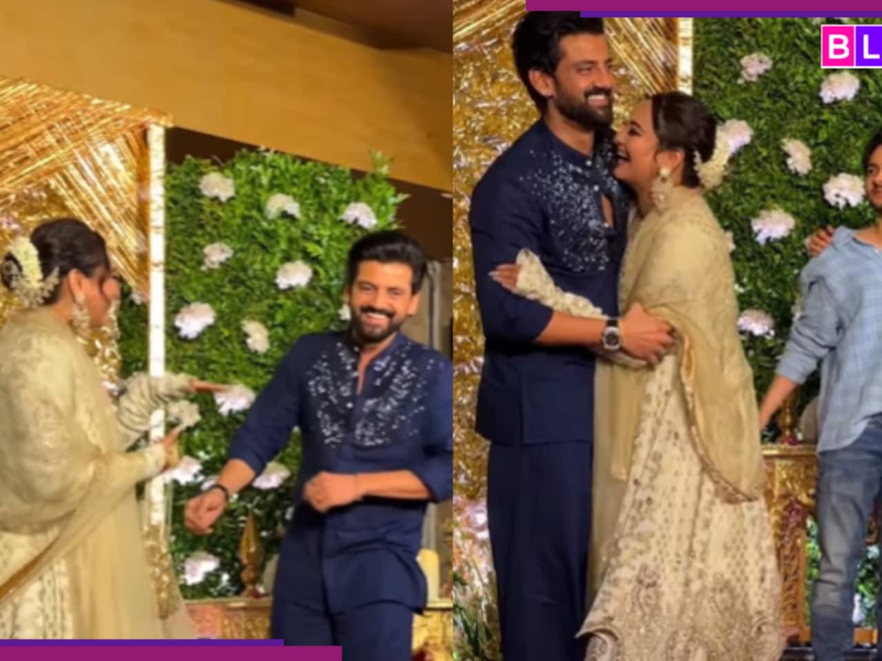 Ramesh Taurani Diwali Bash: Sonakshi Sinha playfully beats husband Zaheer Iqbal after he SHOCKS her with..., hints at... [Viral Video]