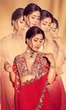 ट्रेडिशनल में दिखना है रॉयल, तो हिना खान की तरह ऐसे ड्रैप करें साड़ी, वेडिंग इवेंट में बना देगा आपको सबसे खास