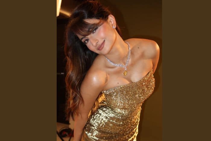 ट्रेंड कर रहा है पलक तिवारी का गोल्डन गाउन लुक